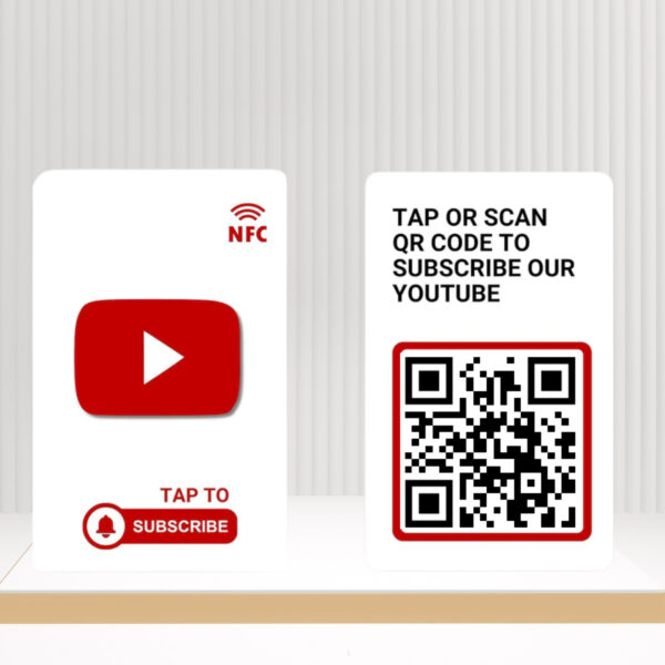 YouTube NFC Subscribe Card - Boost Channel Engagement with Tap or Scan