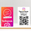 Custom Instagram NFC Card with QR - Logo & Instagram Handle, UV Printed
