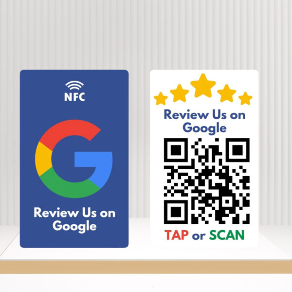 Google Review NFC Card with QR Code - Pre-Configured Design 2