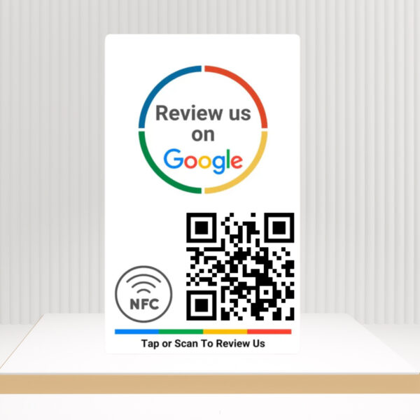 Google Review NFC Card with Sticker - Instant Google Reviews with Lifetime Free Unlimited Tap & Scan