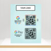 Google Review NFC & GPay QR Standee - Pre-Configured Acrylic with QR Code & Dashboard
