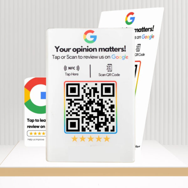 Google Review NFC Card & Standee Combo - Business Google Review Booster