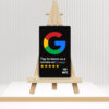 Google Review NFC Card with Wooden Stand - Boost Business Google Reviews with Tap or Scan