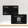 NFC & QR-Enabled Business Card - Custom Black PVC Digital Visiting Card